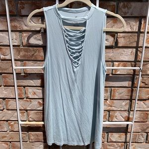 American Eagle Soft and Sexy Lace Up Tank - Size M